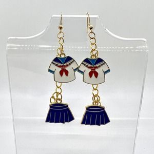 Sailor Moon Earrings - School Uniform Outfit Earrings - Anime Earrings